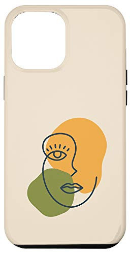 iPhone 12 Pro Max Abstract minimalist woman face line art Case