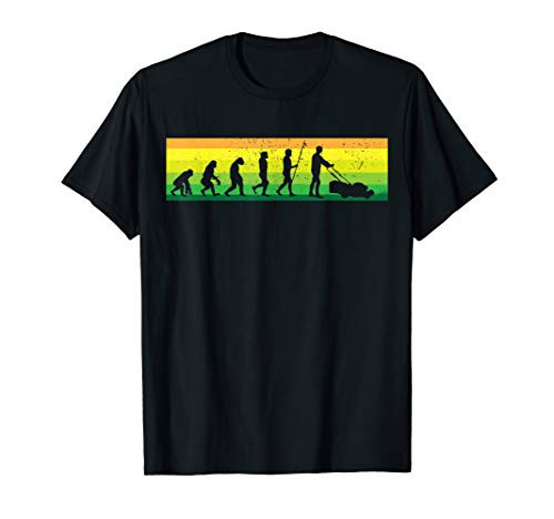 Evolution lawn mower gardener garden mowing cool T-Shirt Evolution lawn mower gardener garden mowing cool T-Shirt