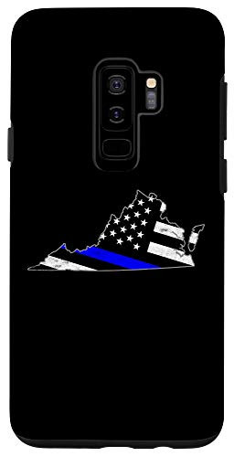 Galaxy S9plus  Thin Line Blue Flag Virginia Police Pride Gift Case
