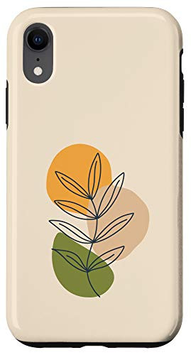 iPhone XR Abstract minimalist line art Floral Flower Case