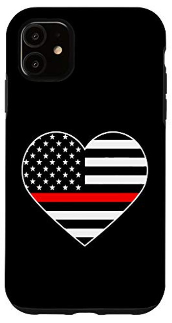 iPhone 11 Firefighter Wife Thin Red Line USA Flag Fireman Womens Gift Case iPhone 11 Firefighter Wife Thin Red Line USA Flag Fireman Womens Gift Case