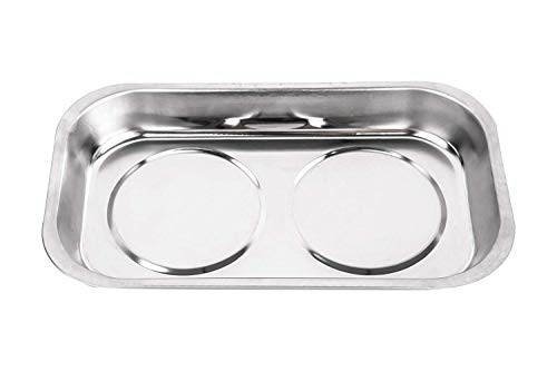Aain(R) 170223 Large Magnetic Tools Tray Stainless Steel Rectangular Chrome