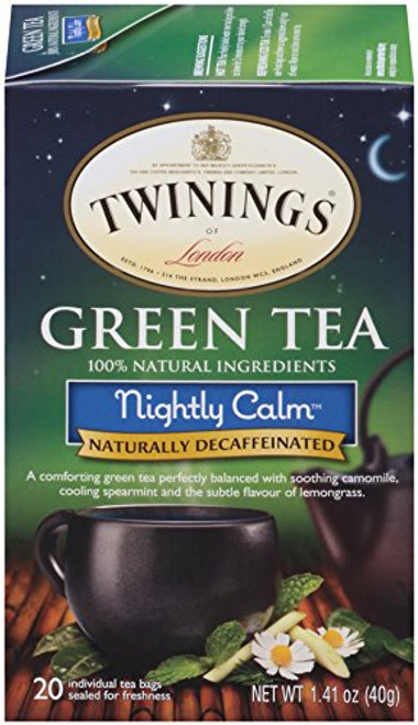 Twinings of London Nightly Calm Green Tea Bags, 20 Count (Pack of 6) Twinings of London Nightly Calm Green Tea Bags, 20 Count (Pack of 6)