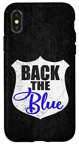 iPhone X XS Thin Blue Line case. American Flag Police Officer Cop Gift Case