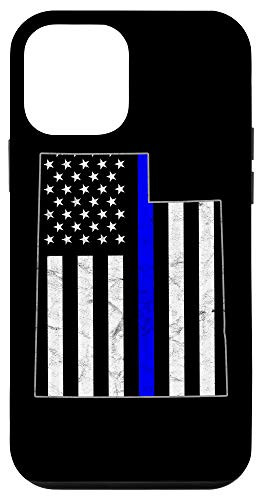 iPhone 12 mini Thin Line Blue Flag Utah Police Pride Gift Case