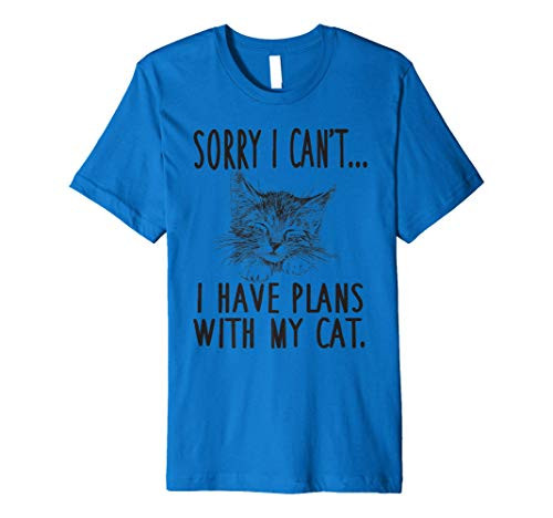 Sorry I Cant I Have Plans With My Cat Cute Cat Premium T-Shirt