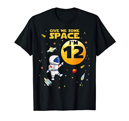 12 Years Old Outer Space Birthday Gift Astronaut 12th Bday T-Shirt