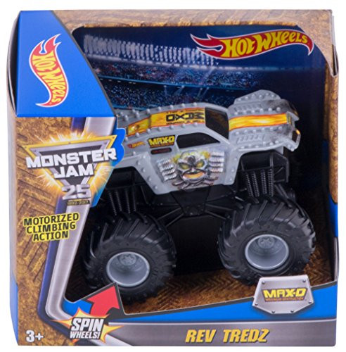 Hot Wheels Monster Jam Rev Tredz Max-D Vehicle, Silver