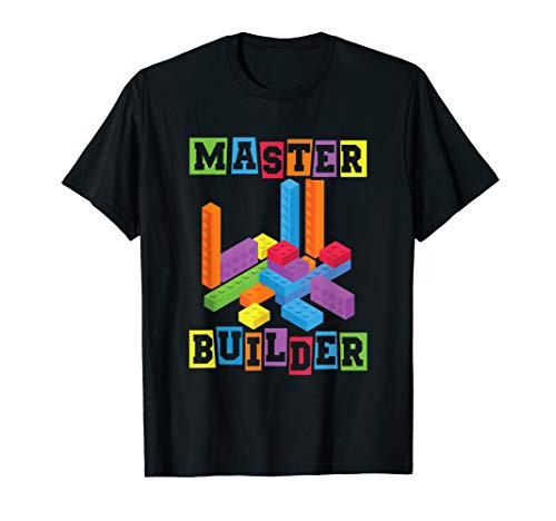 Master Builder Building Blocks Toy Bricks Gift Design T-Shirt