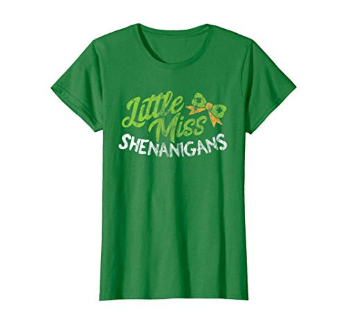 St. Patricks Day Shirt for Girls Little Miss Shenanigans
