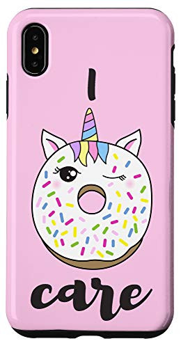 iPhone XS Max I Dont Care - Cute Funny Donut Unicorn Girls Women Fashion Case