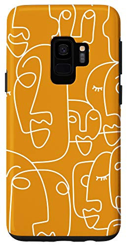 Galaxy S9 Face Line Art Phone Case Woman Aesthetic Minimal Abstract Case