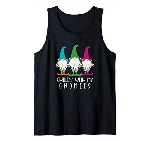 Chillin With My Gnomies Garden Gnome Christmas Lawn Care Tank Top Chillin With My Gnomies Garden Gnome Christmas Lawn Care Tank Top