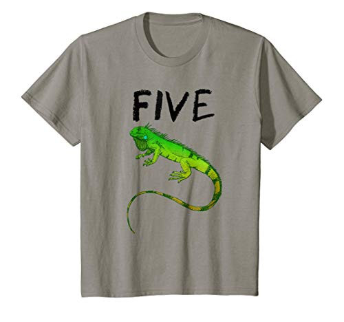 Kids 5 Year Old Lizard Reptile Birthday Party 5th Birthday Shirt