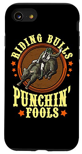 iPhone SE  2020    7   8 Riding Bulls Punchin Fools Funny Competitive Bull Rider Case