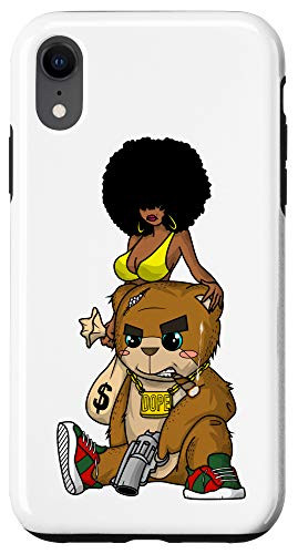 iPhone XR Hip Hop Teddy Bear Gangster Rap Hustle Hard Get Money Tee Case