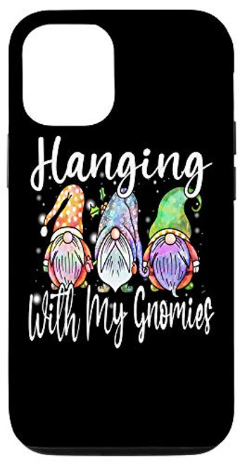 iPhone 12 12 Pro Hanging With My Gnomies Christmas Funny Garden Gnomes Case