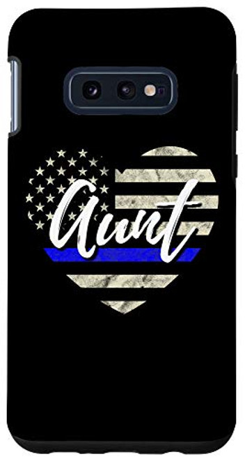 Galaxy S10e Thin Line Blue Flag Aunt Police Pride Gift Case