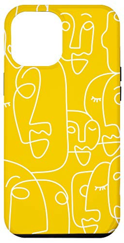 iPhone 12 Pro Max Face Line Art Phone Case Woman Aesthetic Minimal Abstract Case