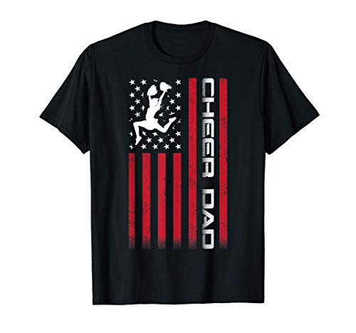 Mens 4th of July US Flag Cheer Dad Gift For Fathers Day T-Shirt