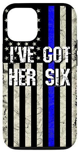 iPhone 12 12 Pro Thin Line Blue Ive Got Her Six Police Pride Gift Case