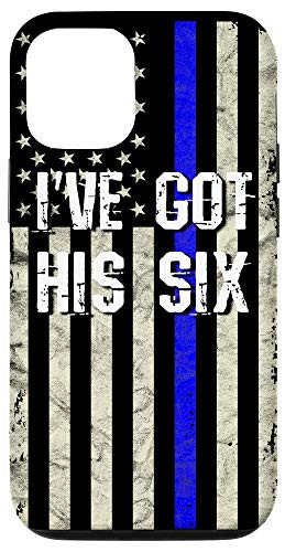 iPhone 12 12 Pro Thin Line Blue Ive Got his Six Police Pride Gift Case