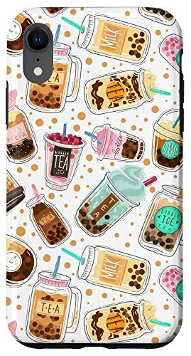 iPhone XR Boba Bubble Tea Phone Case Cute Flavor Pattern Case