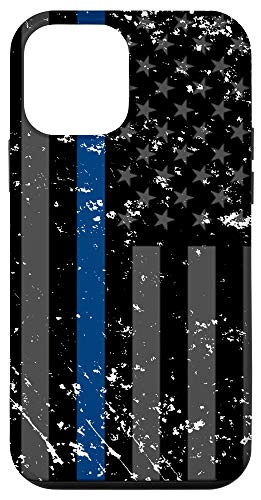 iPhone 12 mini Thin Blue Line America Flag Law Enforcement Distressed Case