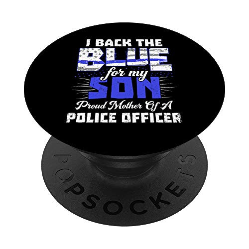 I back The Blue for My Son designs Women Thin Line Mom Gift PopSockets Grip and Stand for Phones and Tablets I back The Blue for My Son designs Women Thin Line Mom Gift PopSockets Grip and Stand for Phones and Tablets