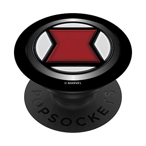 Marvel Black Widow Classic Symbol Icon PopSockets PopGrip Swappable Grip for Phones  and  Tablets