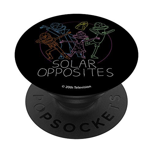 Solar Opposites Neon Line Art PopSockets PopGrip Swappable Grip for Phones  and  Tablets