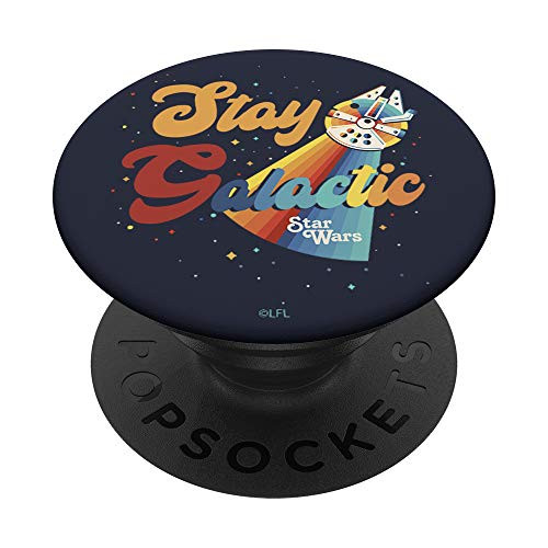 Star Wars Millennium Falcon Stay Galactic PopSockets PopGrip Swappable Grip for Phones  and  Tablets