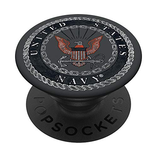 U.S. Navy Rough Emblem PopSockets PopGrip Swappable Grip for Phones  and  Tablets