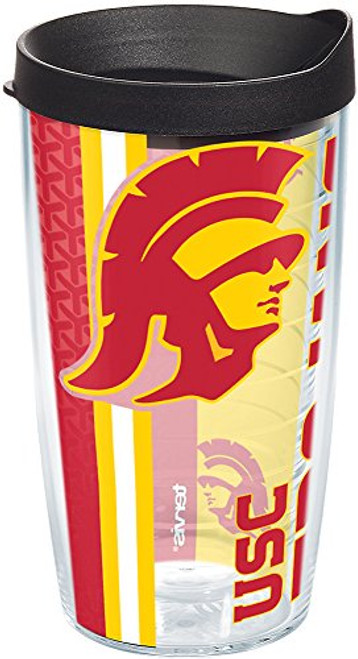 Tervis USC Trojans College Pride Tumbler with Wrap and Black Lid 16oz Clear Tervis USC Trojans College Pride Tumbler with Wrap and Black Lid 16oz Clear