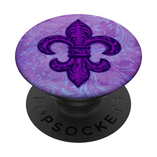 Ultra Violet French Fleur de Lis Symbol of France PopSockets Grip and Stand for Phones and Tablets
