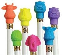 Fun Express Zoo Animal Pencil Top Erasers (12 Dozen)