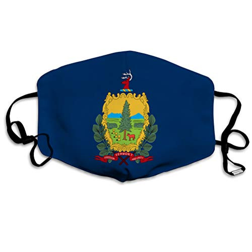 Adjustable Safety Covers for Most People Vermont Flag on White Background USA State Flag Printed Cover