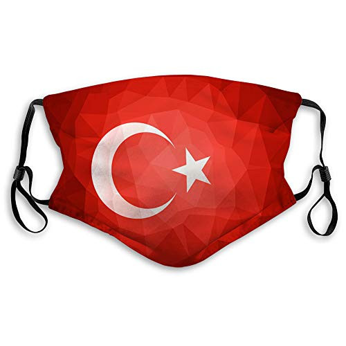 Adjustable Safety Covers for Most people Turkey flag abstract polygon background Fashion Shield Adjustable Safety Covers for Most people Turkey flag abstract polygon background Fashion Shield