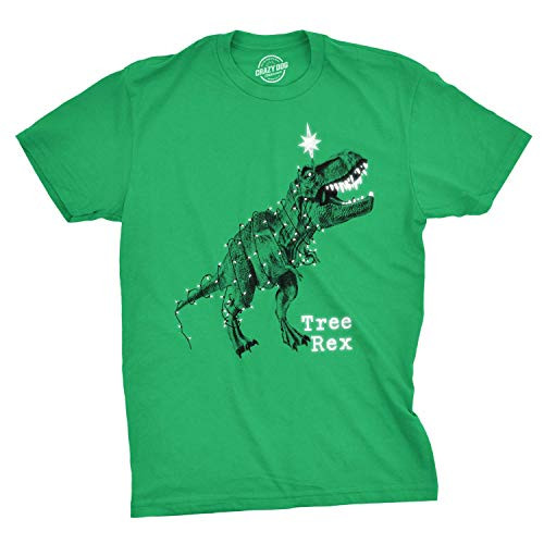 Mens Tree Rex T Shirt Funny Christmas T Rex Dinosaur Gag Gift for Dad Sarcasm  Green  - XL Mens Tree Rex T Shirt Funny Christmas T Rex Dinosaur Gag Gift for Dad Sarcasm  Green  - XL