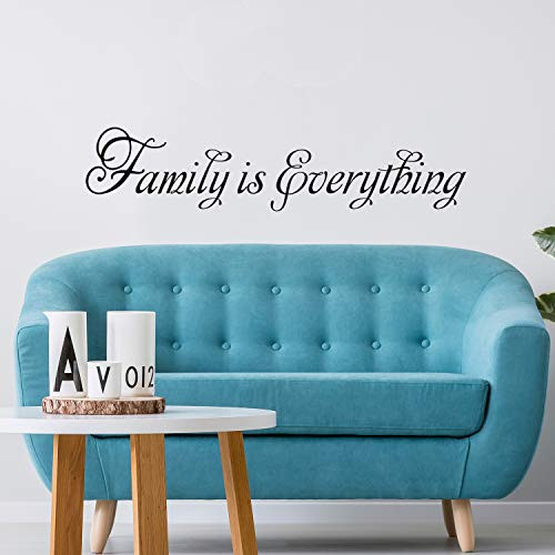VODOE Inspirational Wall Decals Wall Decals Quotes Couple Love Marriage Saying Living Room Bedroom Home Bathroom House Picture Lettering Art Decor Poster Vinyl Stickers Family is Everything 36 inchx8 inch