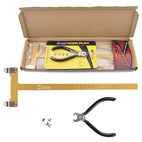 String Nocking Points Pliers Strings Knock Set T Shape Bow Square Ruler Nocking Buckle Pliers Recurve Bow Turning Kit Archery  Pack of 1 Set