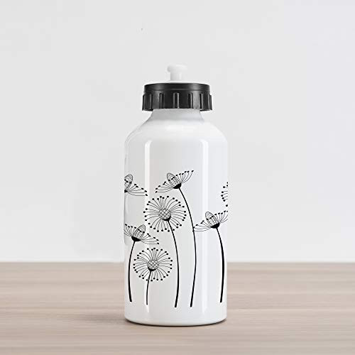 Ambesonne Black and White Aluminum Water Bottle Meadow Flowers with Abstract Dandelions in Countryside Artwork Aluminum Insulated Spill-Proof Travel Sports Water Bottle Black White Ambesonne Black and White Aluminum Water Bottle Meadow Flowers with Abstract Dandelions in Countryside Artwork Aluminum Insulated Spill-Proof Travel Sports Water Bottle Black White
