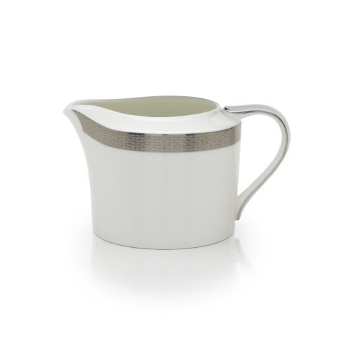 Mikasa Woven Cable Platinum 10-Ounce Creamer, White