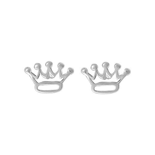 Boma Jewelry Sterling Silver Crown Stud Earrings