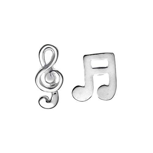 Boma Jewelry Sterling Silver Music Note and Treble Clef Stud Earrings Boma Jewelry Sterling Silver Music Note and Treble Clef Stud Earrings