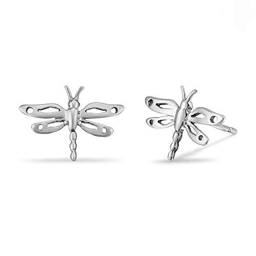 Boma Jewelry Sterling Silver Dragonfly Insect Stud Earrings