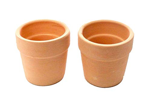 Melody Jane Dollhouse 2 Large Clay Terracotta Plant Pots Garden Accessory