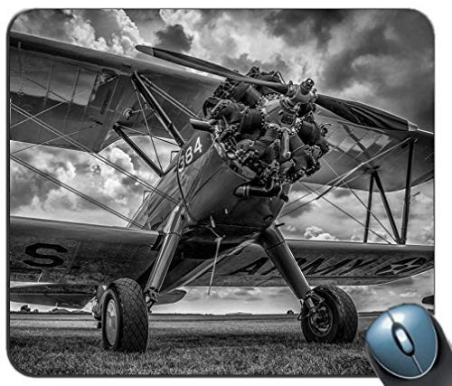 Airplane Plane B-W Propeller HDR Military Non Slip Rubber Mousepad Gaming Mouse Mat Mouse Pad