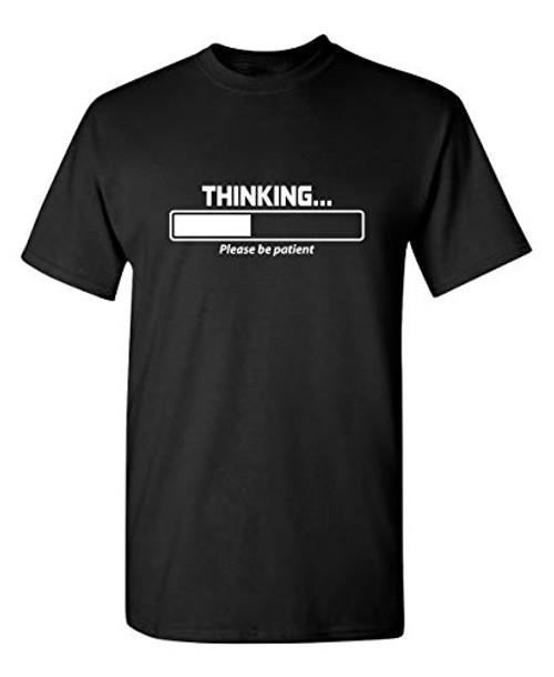 Thinking Graphic Novelty Sarcastic Funny T Shirt M Black Thinking Graphic Novelty Sarcastic Funny T Shirt M Black