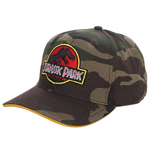 Bioworld Jurassic Park Camo Dinosaur Pre-Curved Snapback Hat
